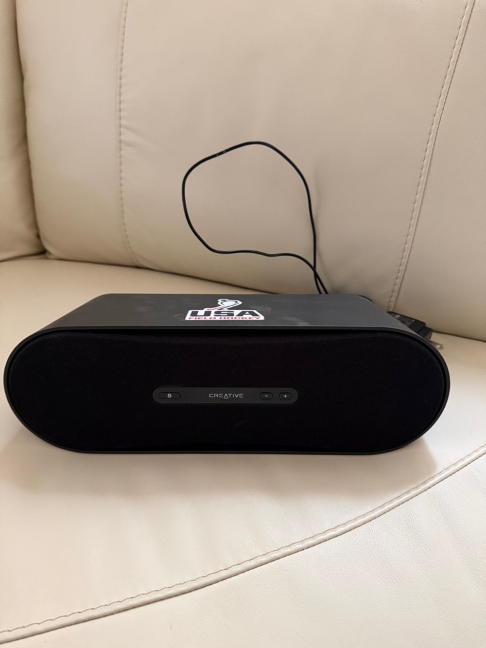 Creative D100 Black Portable Bluetooth Speaker with USA Field Hockey Sticker
